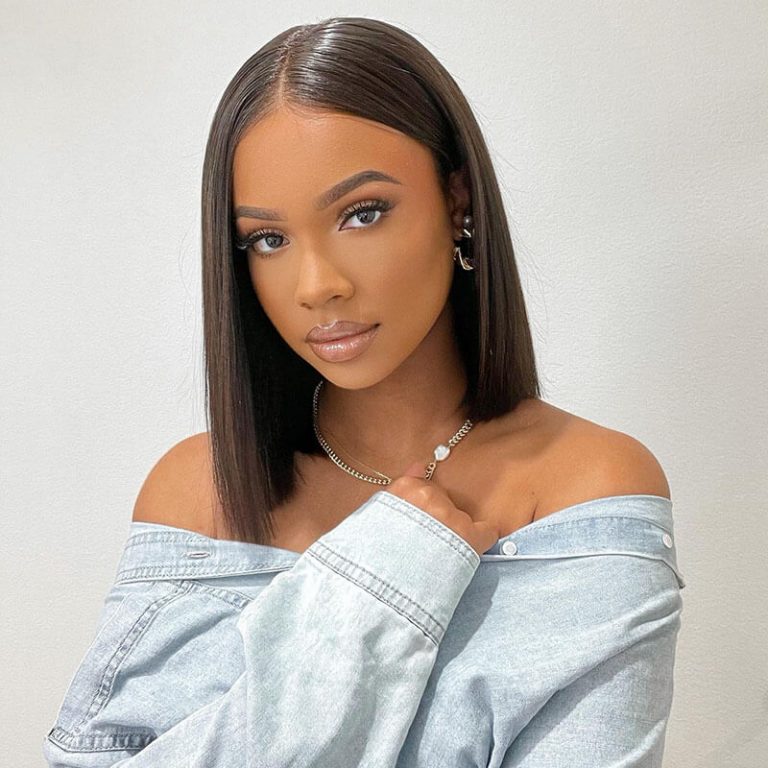 Glueless Short Bob Wig Straight 5×5 Invisible HD Lace Closure Wig 150% Density