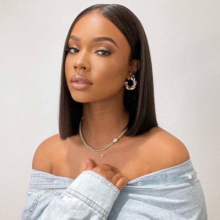Glueless Short Bob Wig Straight 5×5 Invisible HD Lace Closure Wig 150% Density
