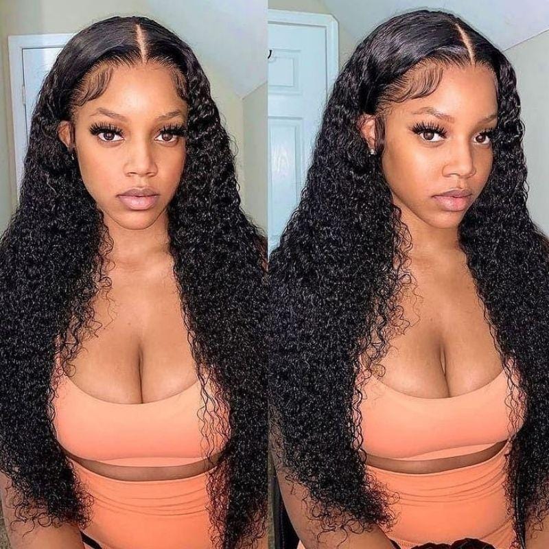 Rose Hair Jerry Curly 4x4 Lace Closure Wigs Remy Human Hair Lace Wigs Youth Series