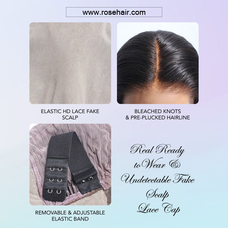 13*4 Frontal Lace Wig Side Part Short Straight Cut Hair - Rose Hair