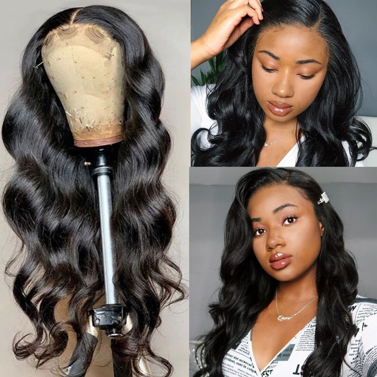 Gluelss Available! Real Undetectable Transparent Body Wave 13x4 Lace Front Glueless Wig 100% Human Hair Wig