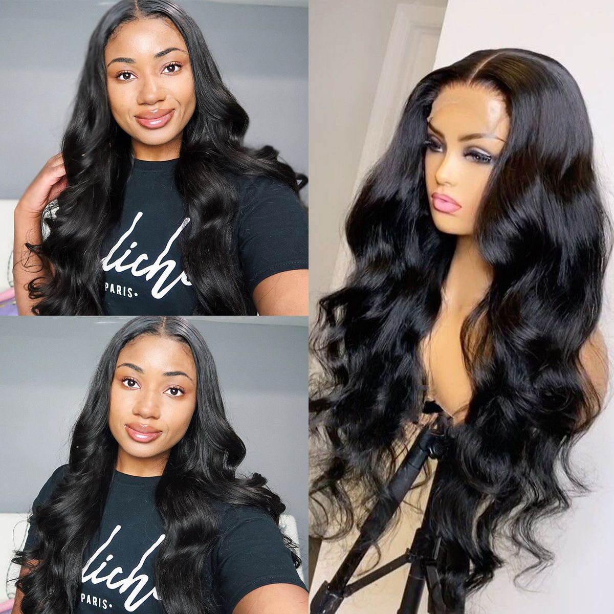 5*5 Lace Closure Wig Body Wave Virgin Human Natural Hair