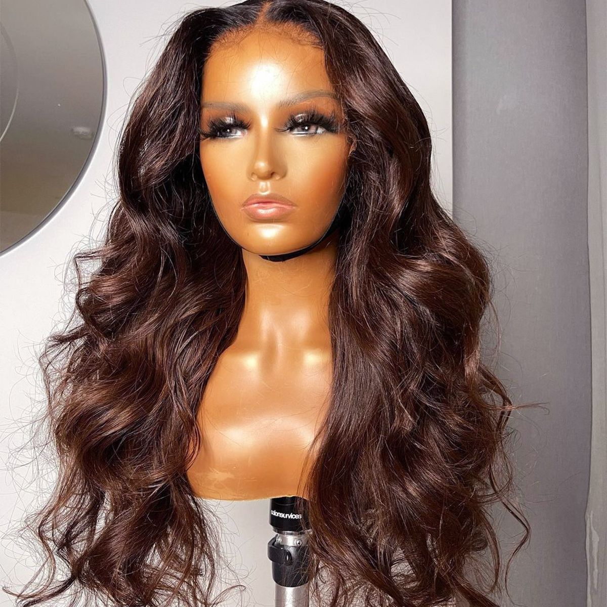 Rose Hair Brown Color Body Wave 13×4 Lace Front Wigs 180% Density