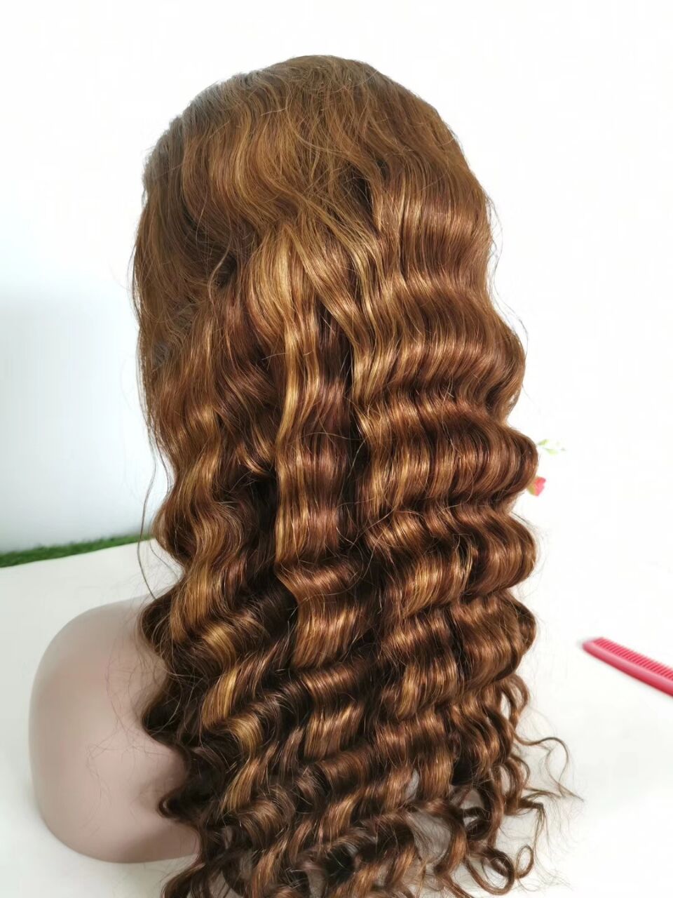 Rose Hair New Hairstyle 13*4 Lace Frontal Deep Wave Wig Ombre Color Brazilian Human Virgin Hair - Rose Hair