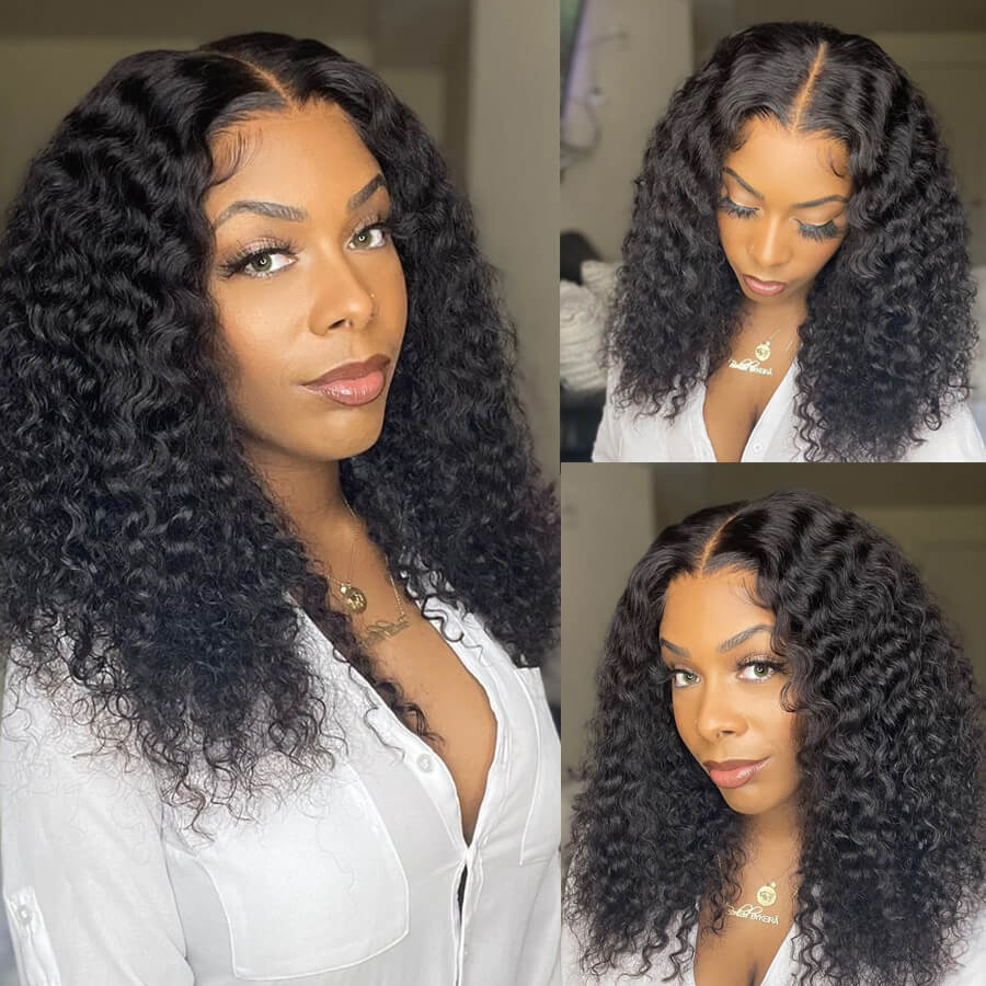 Rose Hair Curly Hair Deep Wave 13x6 Lace Front Wig 100% Human Virgin Hair Wigs
