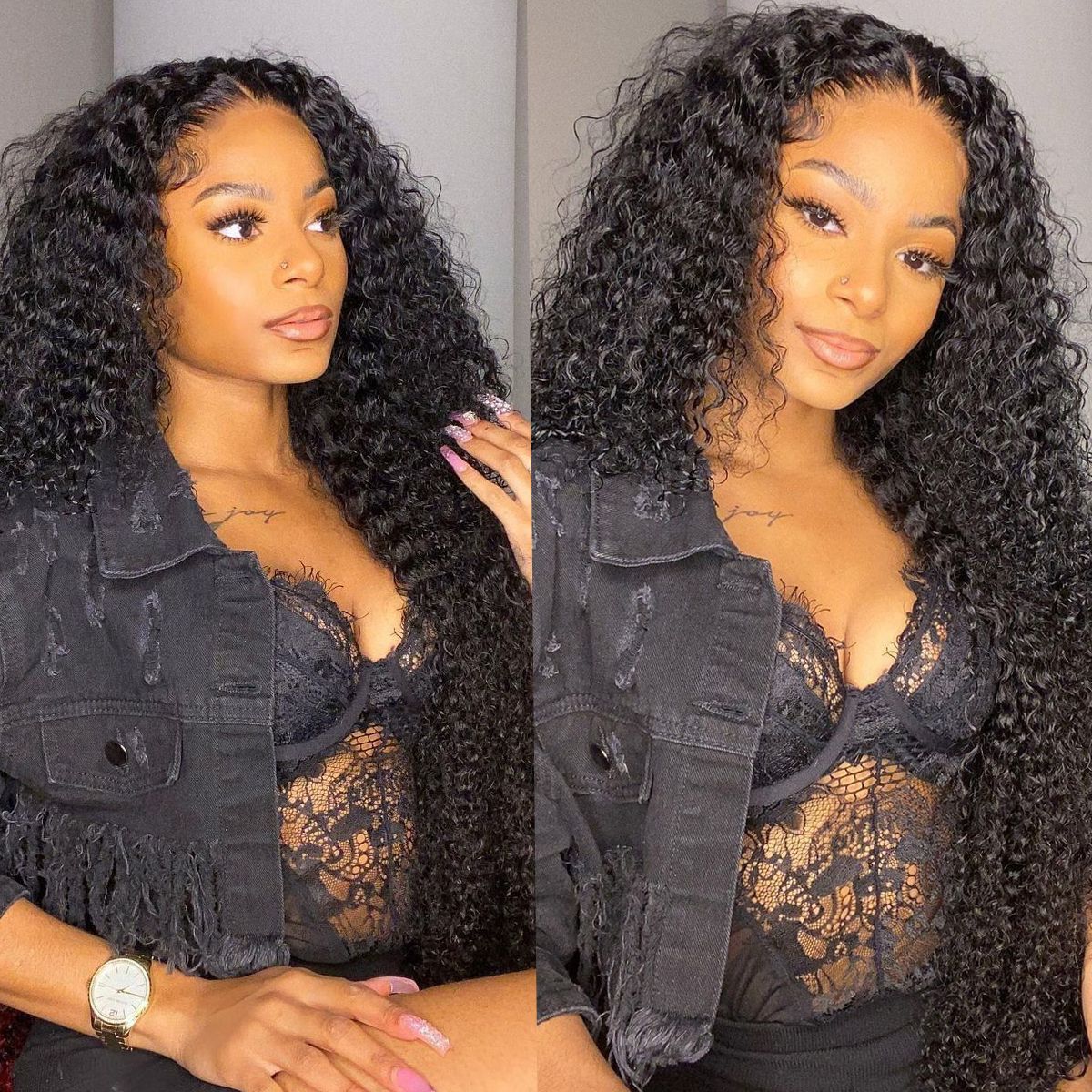RoseHair 13x4 Lace Frontal Kinky Curly Affordable Brazilian Human Virgin Hair Wig