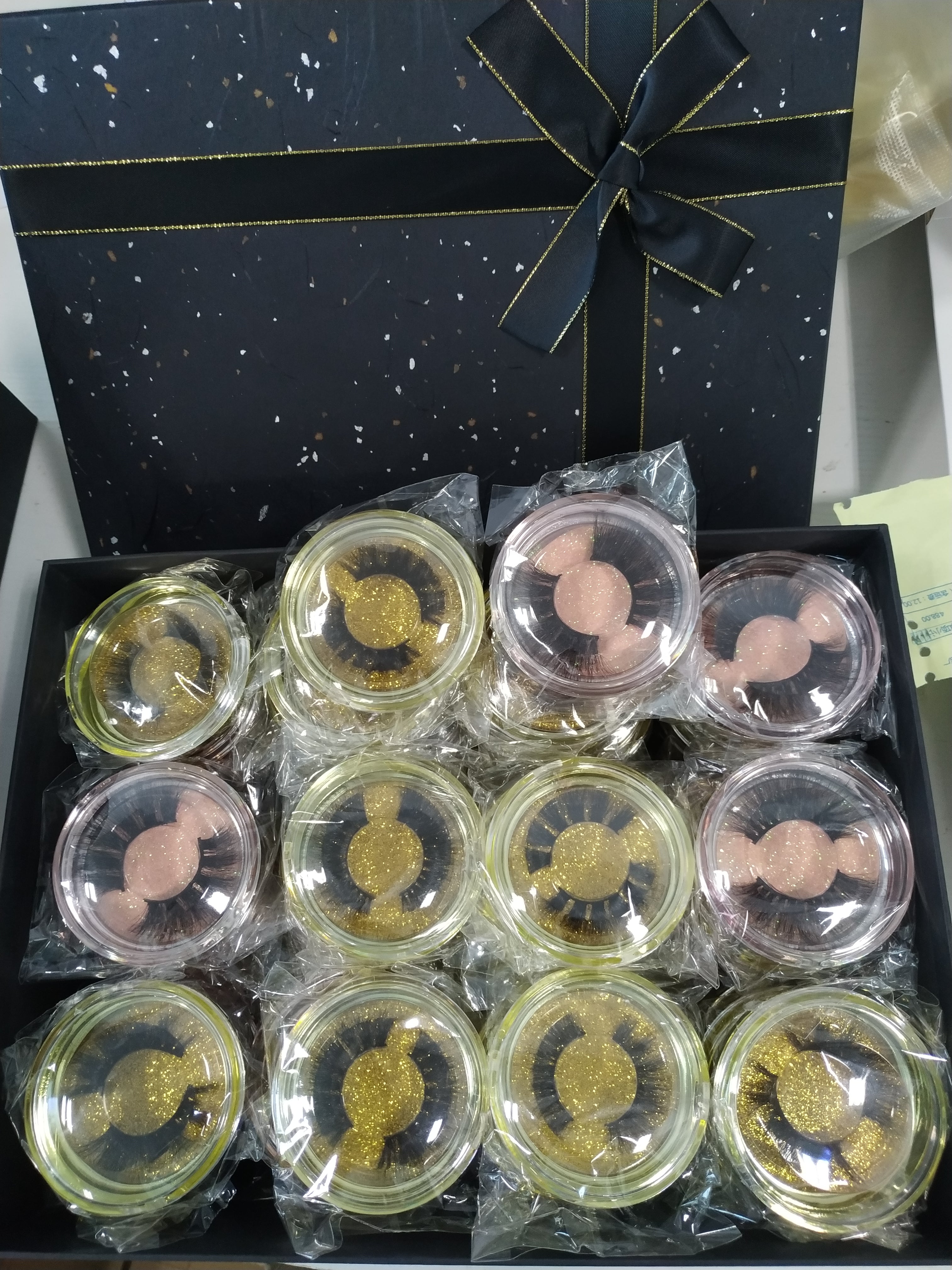 25 MM 3D Mink Hair Eyelashes With Beautiful Boxes For Black Women - Rose Hair