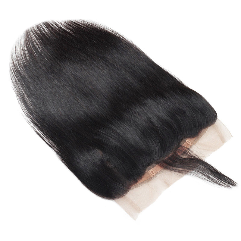 1PCS Brazilian Virgin Light Brown 360 Lace Frontal Pre Plucked All Texture - Rose Hair