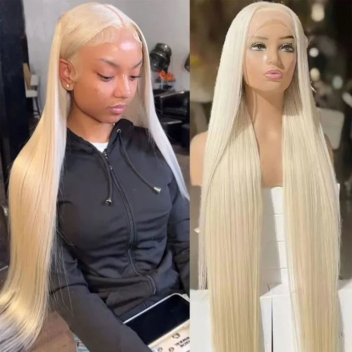 Rose Hair 5x5 HD Lace Closure Wigs 150%/ 180% Density Honey Blond Color 613 Straight Hair