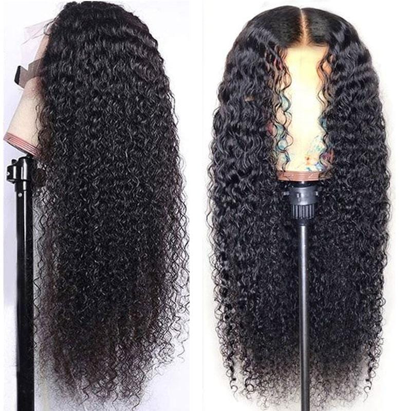 Rose Hair Jerry Curly 4x4 Lace Closure Wigs Remy Human Hair Lace Wigs Youth Series