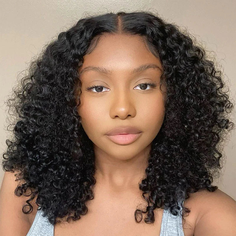 Rose Hair Short Bob 5x5 HD Lace Closure Wig Jerry Curly 150% Density Virgin Human Hair for Women