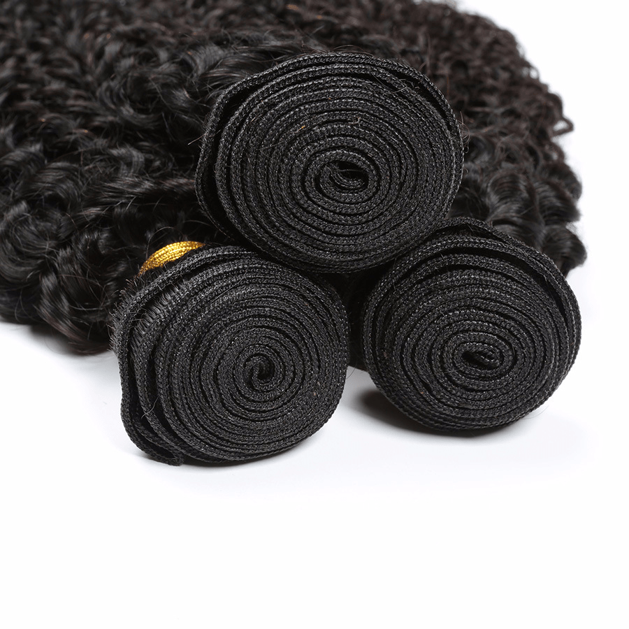 10A Grade Brazilian Virgin Hair Curly Wave Virgin Hair 3 Bundles with 13x4 Lace Frontal Pre Plucked Ear to Ear - Rose Hair