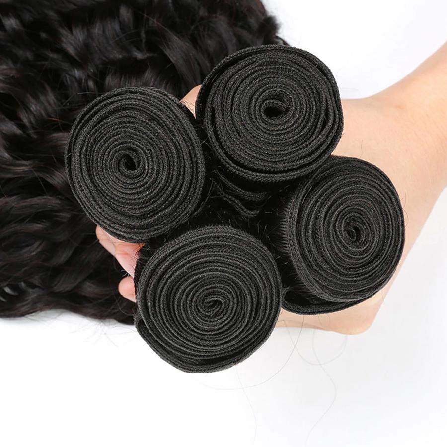 10A Grade 4PCS Water Wave Best Brazilian Virgin Hair Bundles - Rose Hair