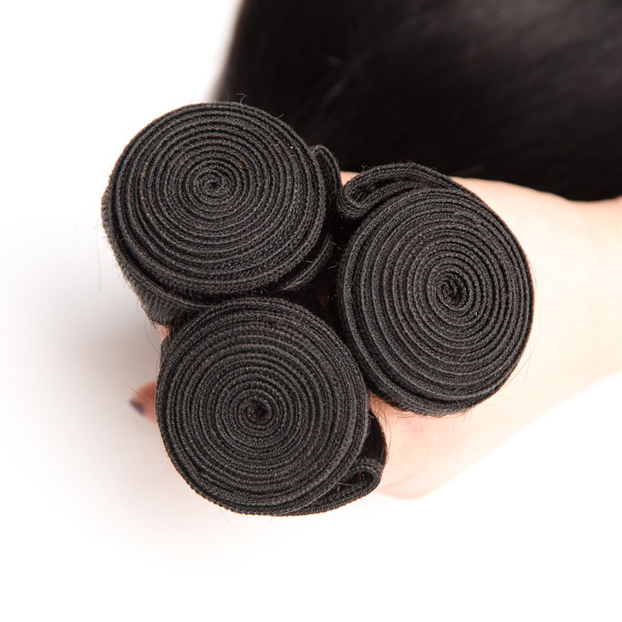 10A Grade 3PCS Straight Best Brazilian Virgin Hair Bundles - Rose Hair