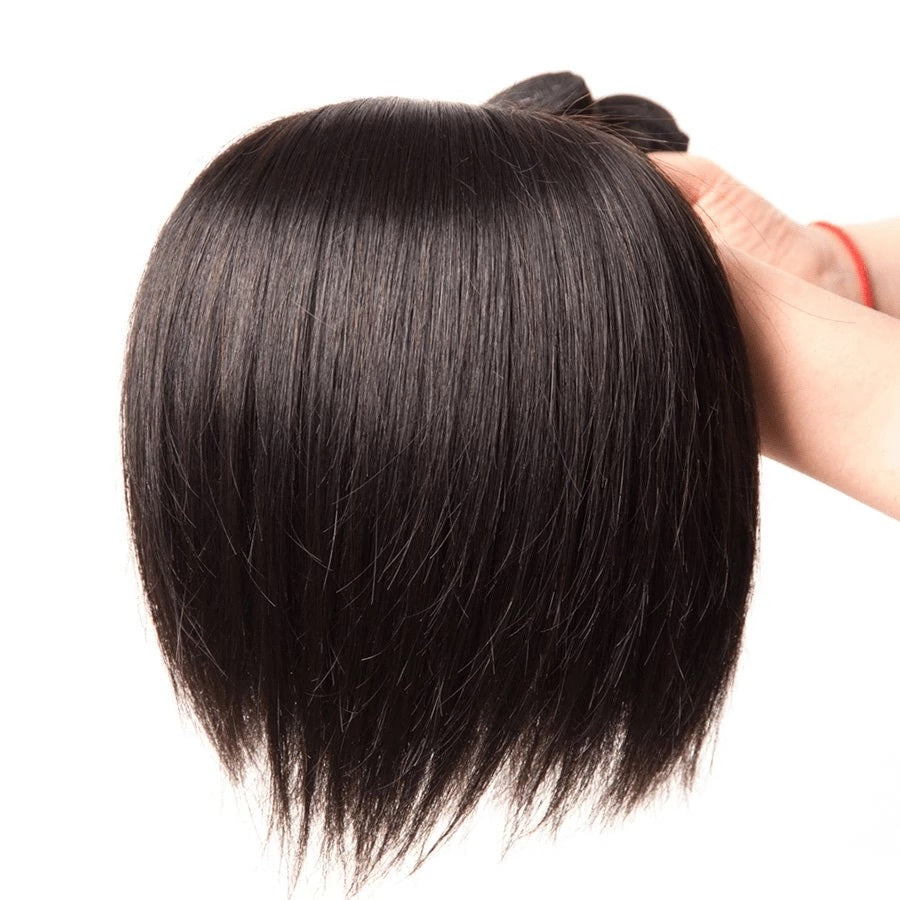 10A Grade Brazilian 4 Bundles Straight Human Virgin Hair With 13x4 Lace Frontal Pre Plucked - Rose Hair