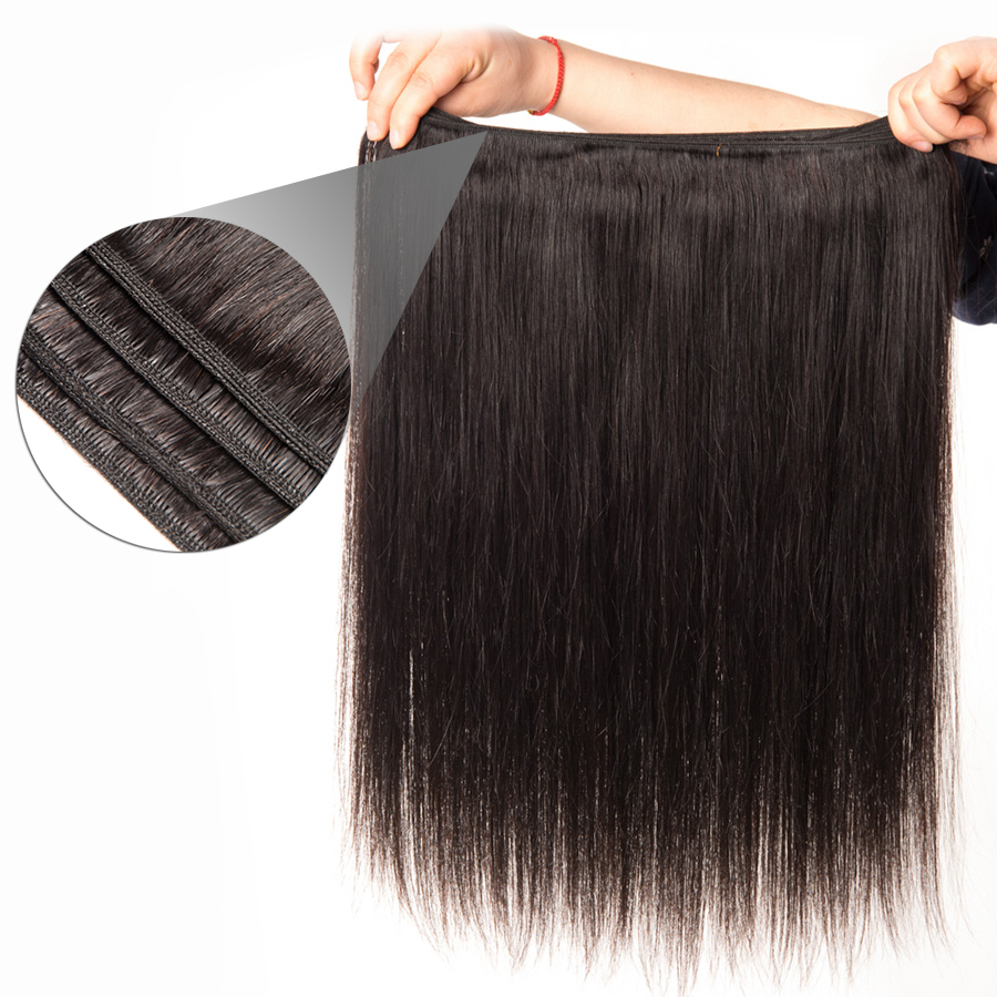 10A Grade 3PCS Straight Best Brazilian Virgin Hair Bundles - Rose Hair