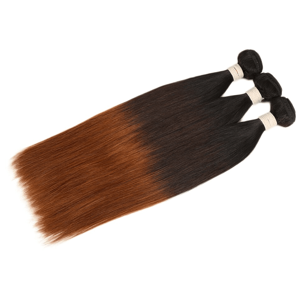 10A Grade 3PCS T1B/4/30 / T1B/30 Color Best Brazilian Virgin Hair Bundles Body Wave/Straight Hair - Rose Hair
