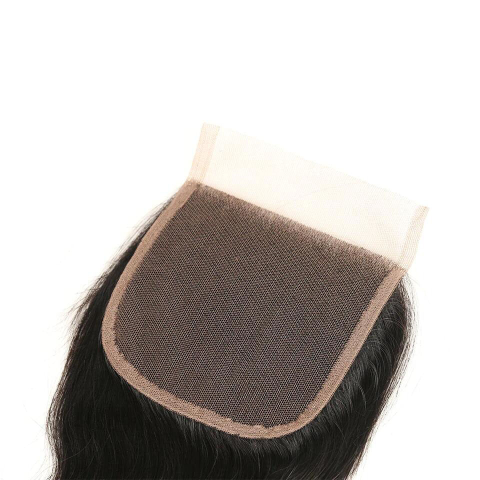 1PCS T1B/4/30 Color Brazilian Virgin 4x4 Lace Closure Free Part - Rose Hair