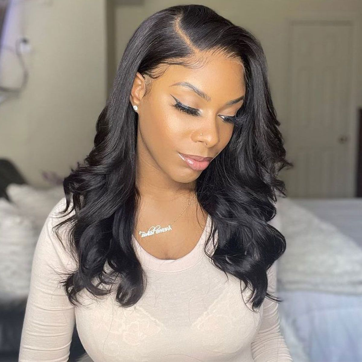 Rose Hair Barrel Curls Glueless Lace Wig 5x5 13x4 HD Lace Short Wigs For Women