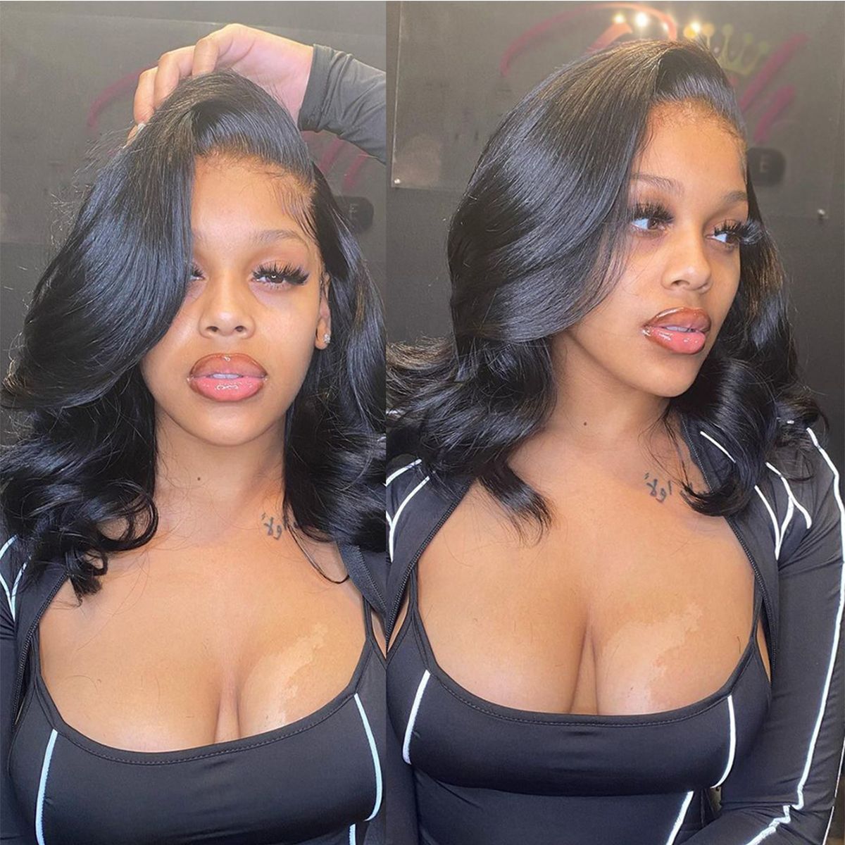 Rose Hair Barrel Curls Glueless Lace Wig 5x5 13x4 HD Lace Short Wigs For Women