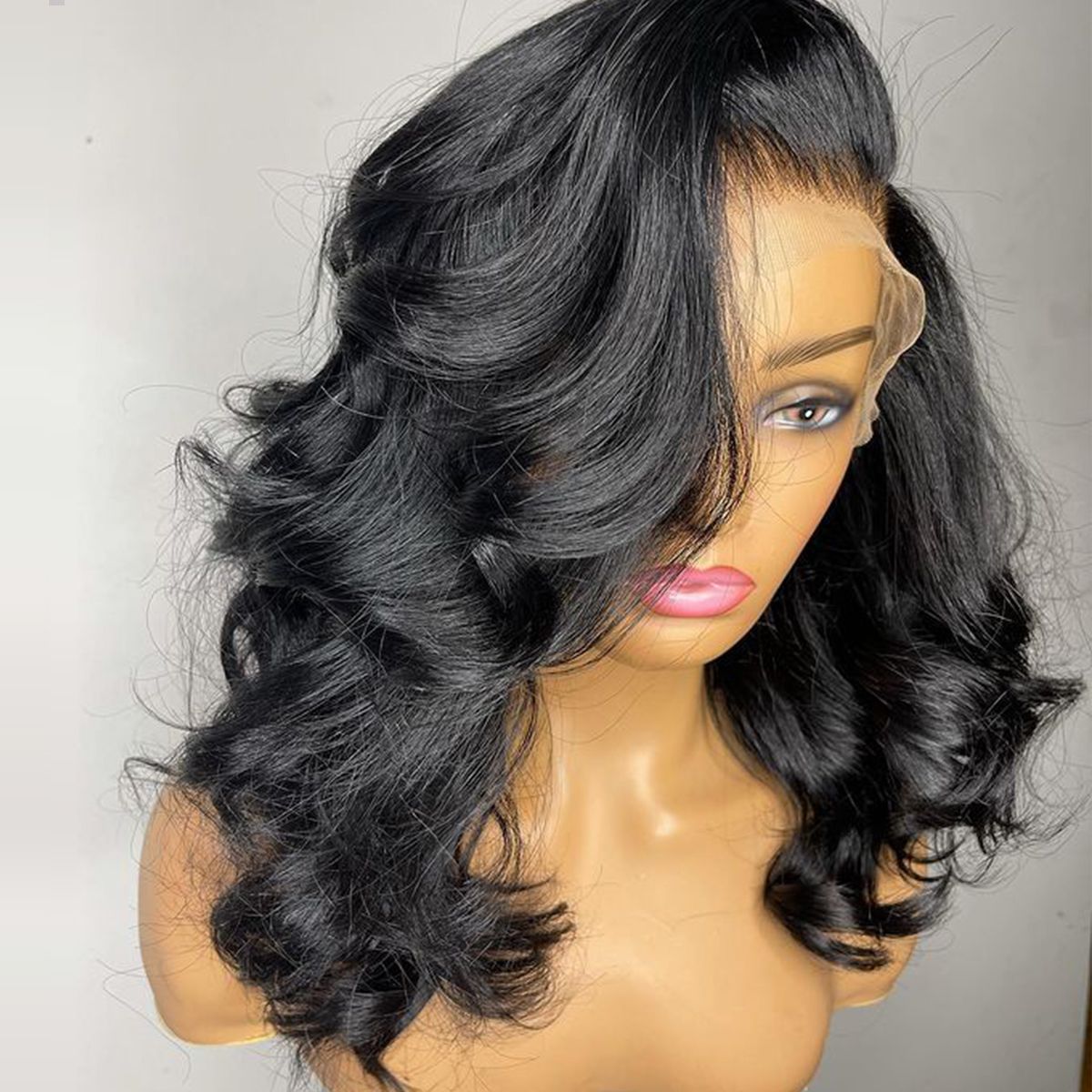 Rose Hair Barrel Curls Glueless Lace Wig 5x5 13x4 HD Lace Short Wigs For Women