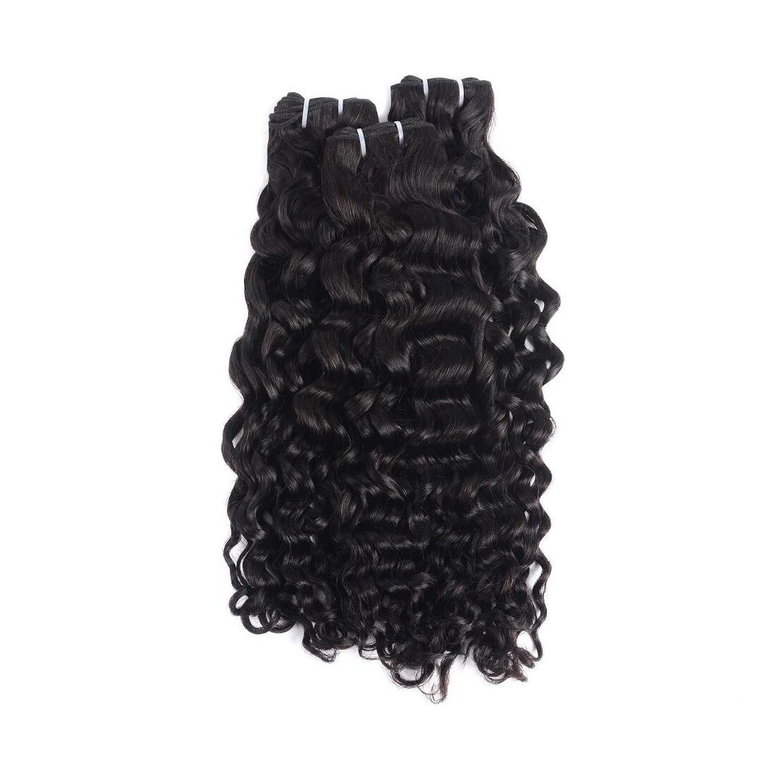Rosehair 15A Grade Double Drawn Full End Unprocessed 3 Bundles Water Brazilian Hair Natural Black - Rose Hair