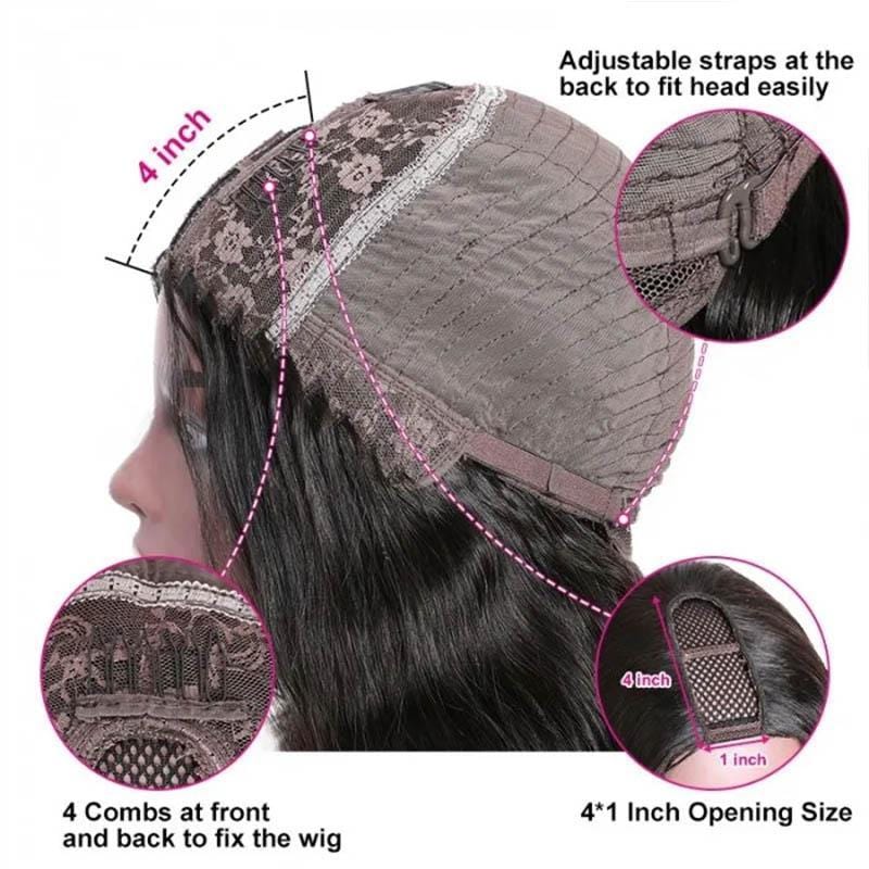 YTber Recommend Body Wave Upart Wigs Mixed Dark Auburn Colored Scalp Protective Human Hair Wigs