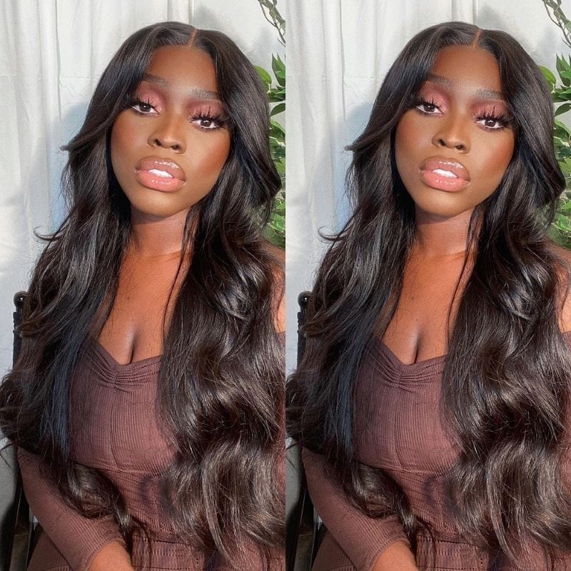 Rose Hair U Part Wig 250% Density Body Wave Human Hair Wigs Glueless Flash Sale