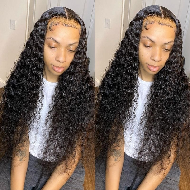 Rose Hair Jerry Curly 4x4 Lace Closure Wigs Remy Human Hair Lace Wigs Youth Series