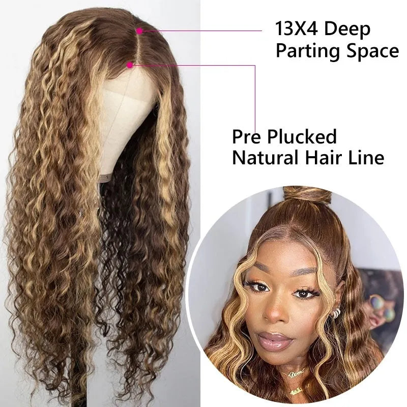 Highlight Colored Wigs 13x4 Lace Front Wigs 412