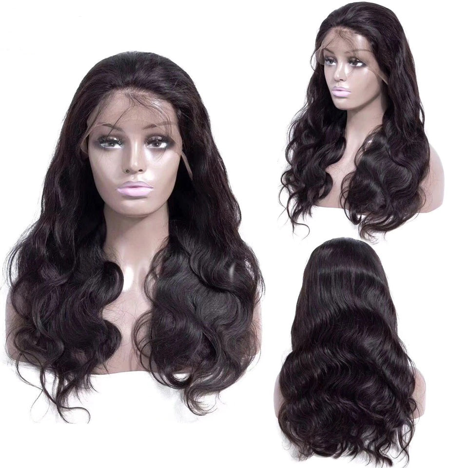 Rose Hair Body Wave Best Brazilian Virgin Human Hair Full Lace Gorgeous Soft Hair Wig - Rose Hair