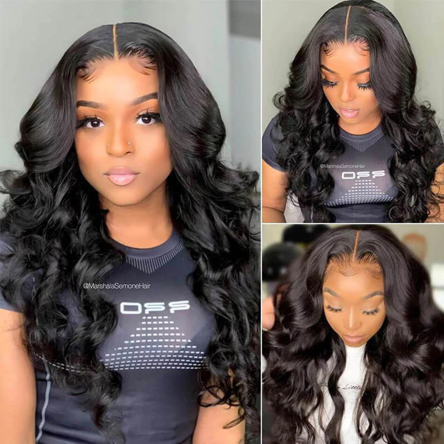 13x6 Tranparent HD Lace Front Wig Body Wave Hair/Straight Hair Pre Plucked With Baby Hair Natural Hairline Glueless Wig Rose Hair