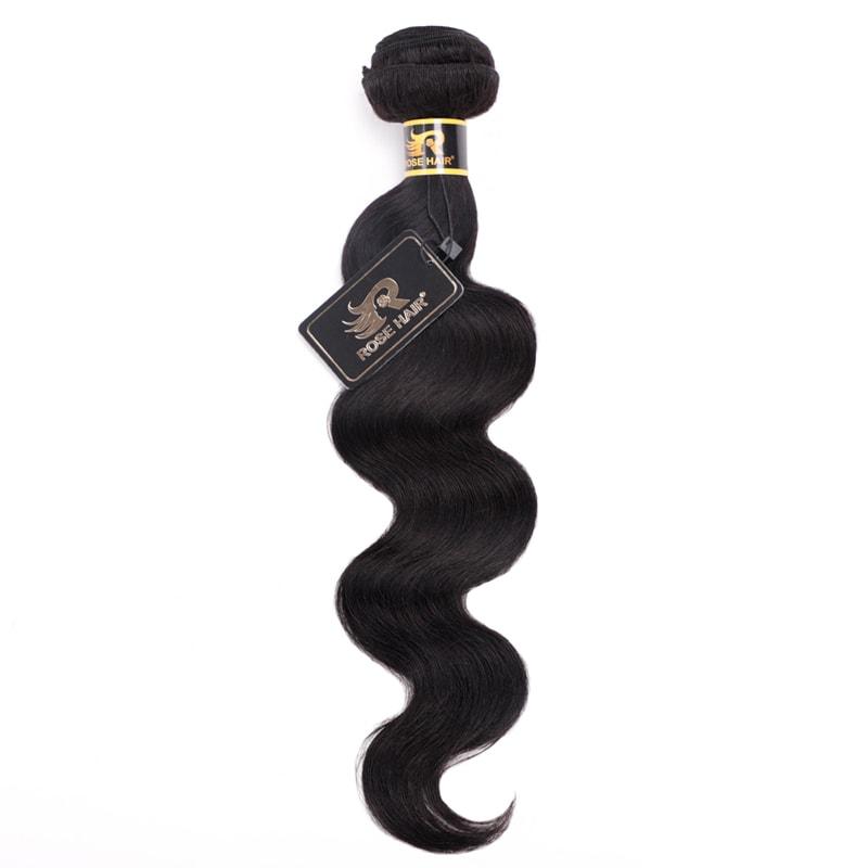 10A Grade 3 Bundles Brazilian Virgin Hair With 1 PCS Per Plucked 13*4 HD Lace Frontal All Texture - Rose Hair