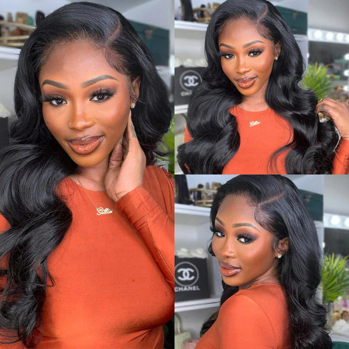 Flash Sale Brazilian Hair Body Wave T Part Lace Wig 150% Density Rose Hair