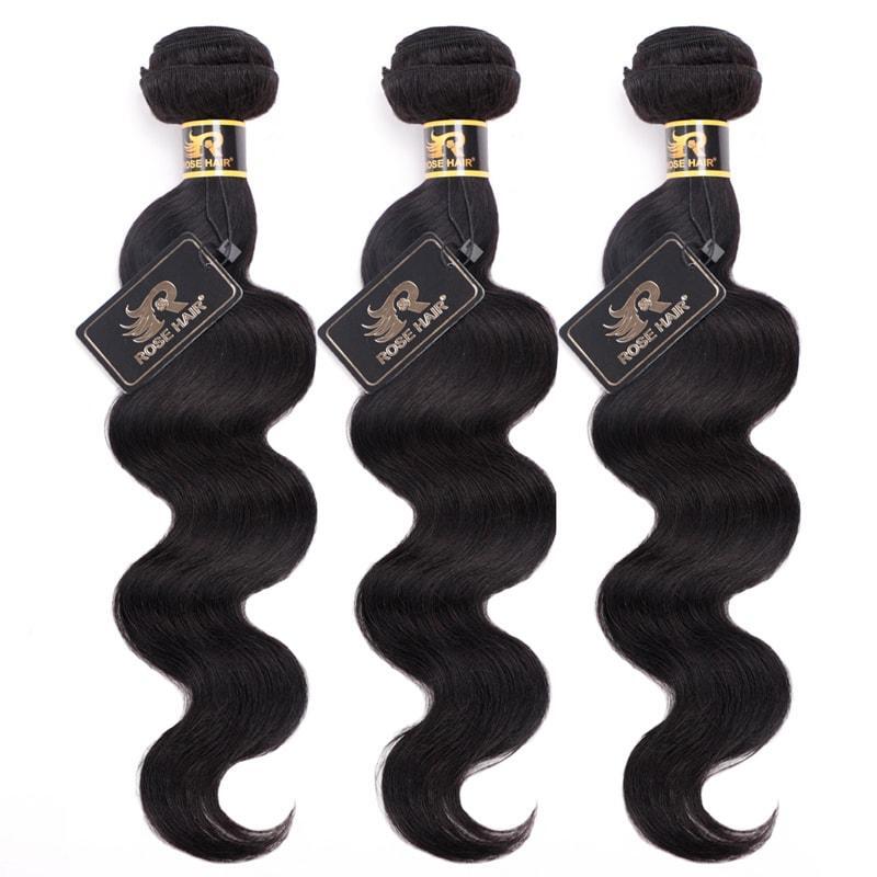 Rosehair 15A Grade 3 Bundles Body Wave Best Brazilian Virgin Human Unprocessed Mink Hair - Rose Hair