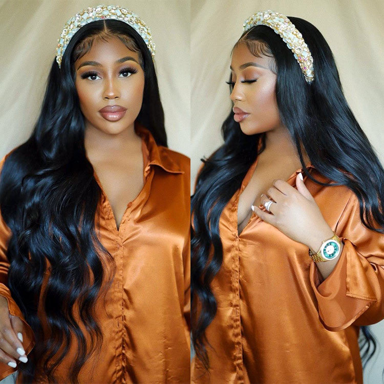 4x4 Glueless Lace Closure Wig Big Bouncy 100% Human Hair Wig All Texture