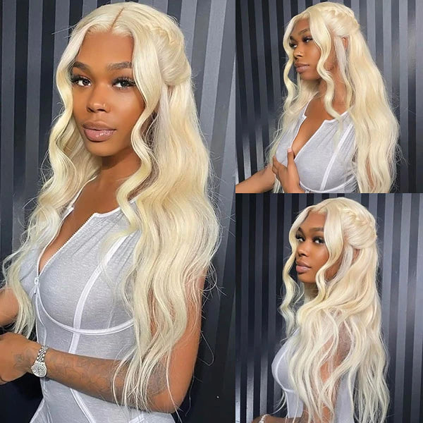 Rose Hair 613 Blonde 13x4 HD Lace Front Wig Body Wave 100% Human Hair