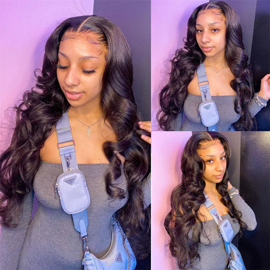6x6 HD Real Swiss Lace Wig Human Hair Body Wave Skin Melt Lace Wigs