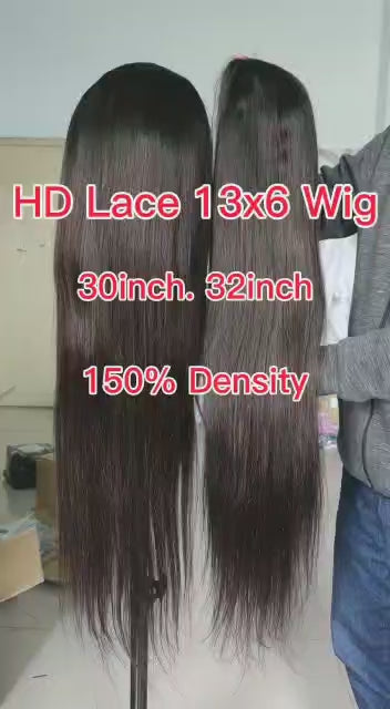 New 13x4 HD Lace Straight Wigs Human Hair Wigs Transparent Lace Front Wigs