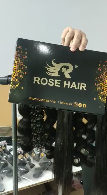 Rose Hair 10A Grade 4 Bundles Loose Wave Brazilian Virgin Hair Bundles