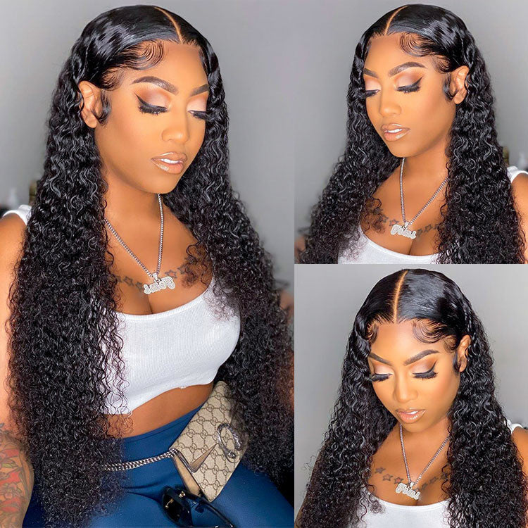Rose Hair 100% Human Virgin Hair Water Wave 13*4 Lace Front Brazilian Hair Wig