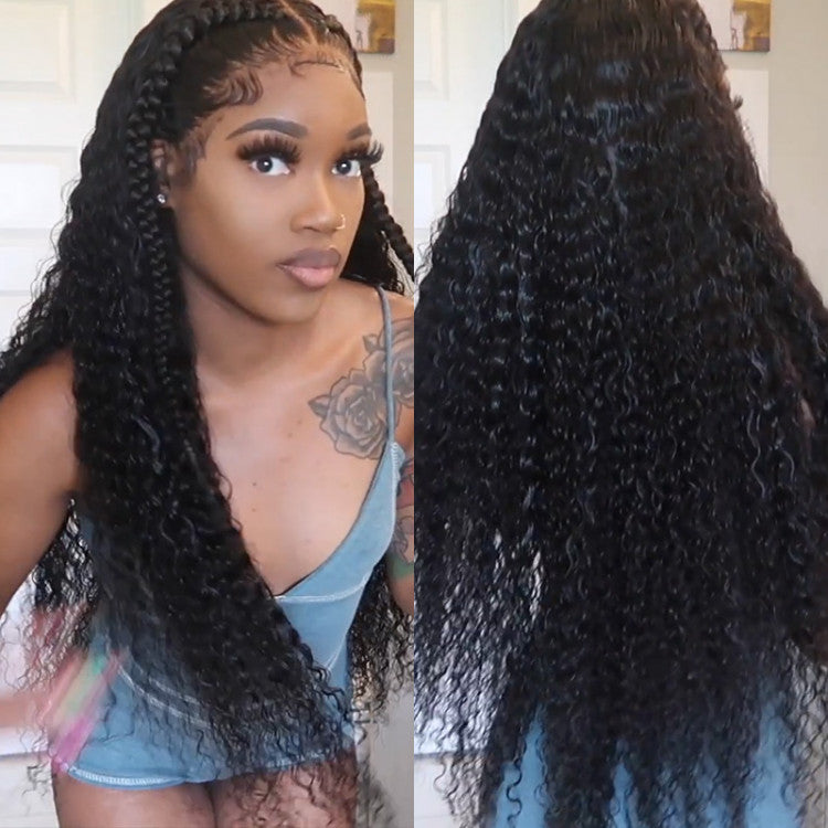 Rose Hair Water Wave Human Virgin Hair Wig 4*4 Lace Closure Wig