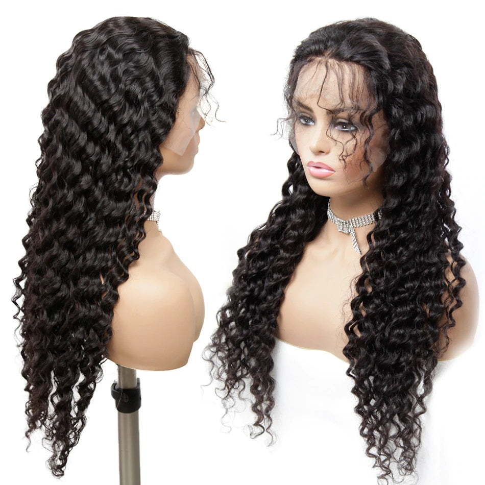 Pre Plucked Swiss 360 Lace Deep Wave Wig Best Brazilian Human Virgin RoseHair Wig - Rose Hair