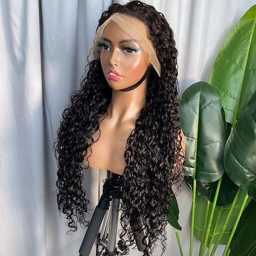 Rose Hair 5*5 HD Lace Closure Wig Loose Wave 100% Human Hair Natural Black For Women