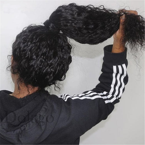 Rose Hair Water Wave Human Virgin Hair Wig 4*4 Lace Closure Wig