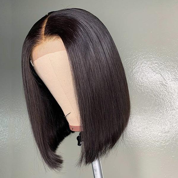 Flash Sale Bob Wig Human Hair Glueless T Part Lace Wig 150% Density