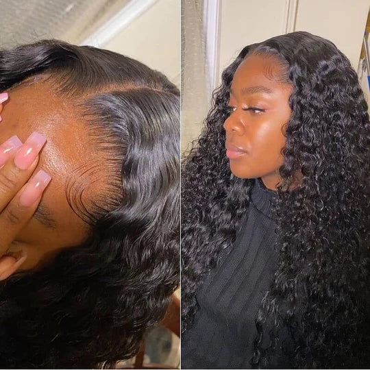 Brazilian Hair 6x6 HD Skin Melt Lace Wigs Deep Wave 100% Human Hair