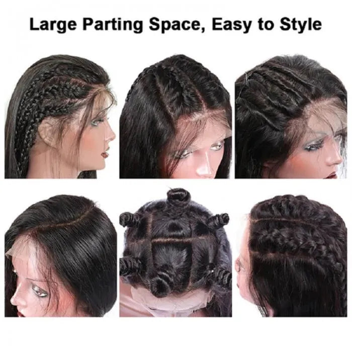 Rose Hair Natural Curly Hair 13x4 HD Glueless Lace Frontal Wig 100% Human Hair 200% Density