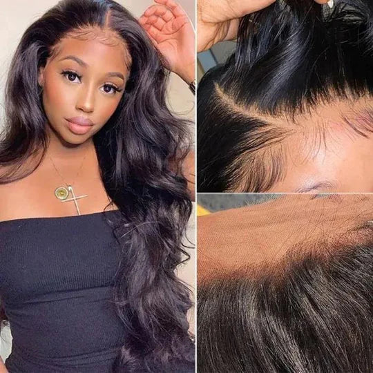 6x6 HD Real Swiss Lace Wig Human Hair Body Wave Skin Melt Lace Wigs