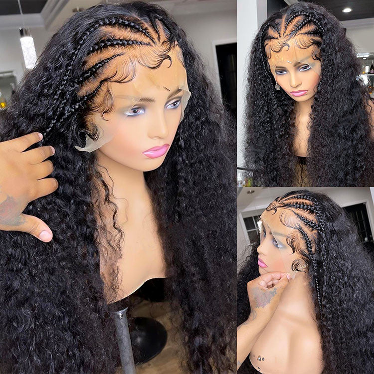 RoseHair 13x4 Lace Frontal Kinky Curly Affordable Brazilian Human Virgin Hair Wig